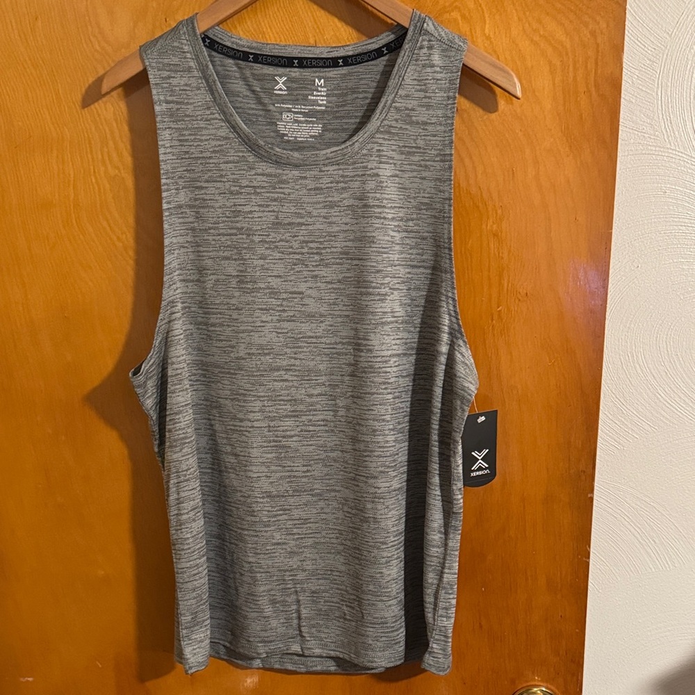Mesh Tank Top Mens Medium Xersion Wicking Gray